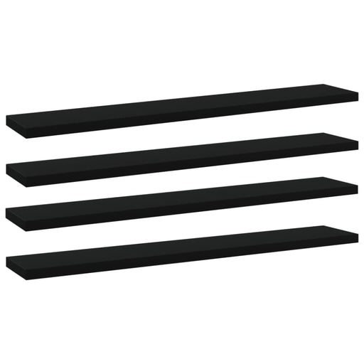 Bookshelf Boards 4 Pcs Black 60x10x1.5 Cm Chipboard Nbpxba