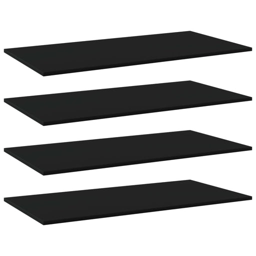 Bookshelf Boards 4 Pcs Black Chipboard Nbptol