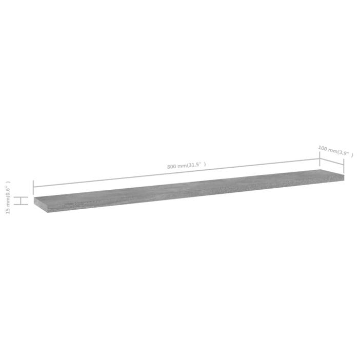 Bookshelf Boards 4 Pcs Concrete Grey Chipboard Nbpxkb