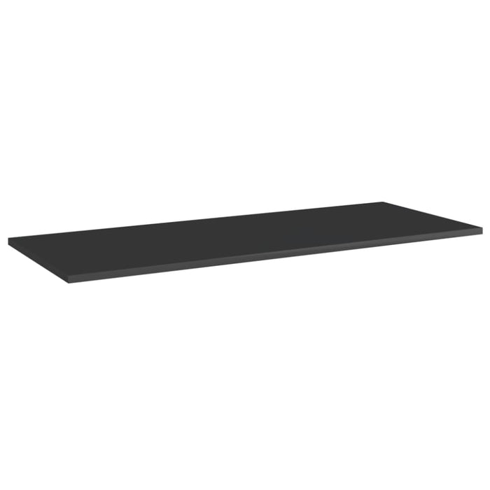 Bookshelf Boards 4 Pcs Glossy Look Black Chipboard Nbpaol