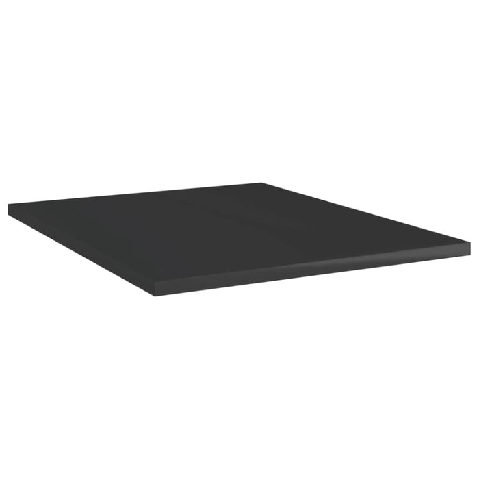 Bookshelf Boards 4 Pcs Glossy Look Black Chipboard Nbpokn