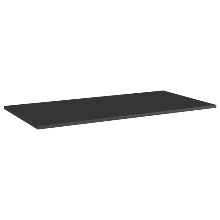 Bookshelf Boards 4 Pcs Glossy Look Black Chipboard Nbptxl