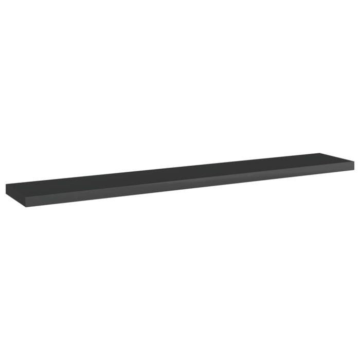 Bookshelf Boards 4 Pcs Glossy Look Black Chipboard Nbpxoa