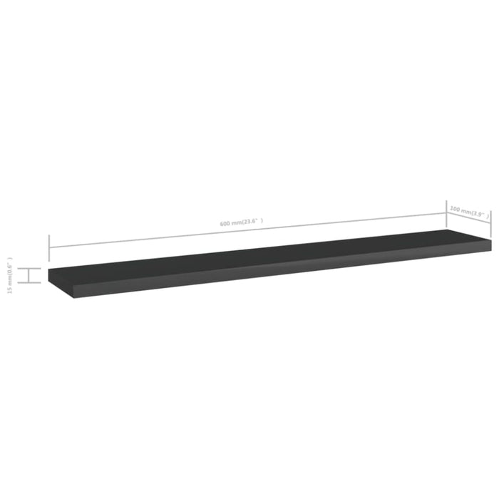 Bookshelf Boards 4 Pcs Glossy Look Black Chipboard Nbpxoa