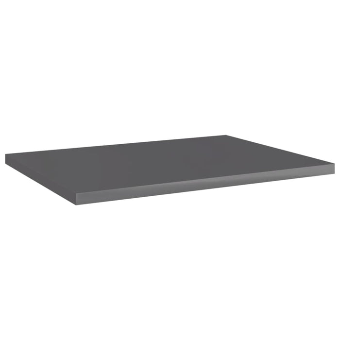 Bookshelf Boards 4 Pcs Glossy Look Grey Chipboard Nbpoln