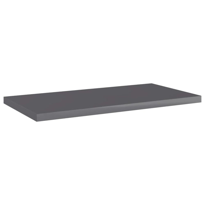 Bookshelf Boards 4 Pcs Glossy Look Grey Chipboard Nbpopx