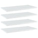 Bookshelf Boards 4 Pcs Glossy Look White Chipboard Nbpxaa