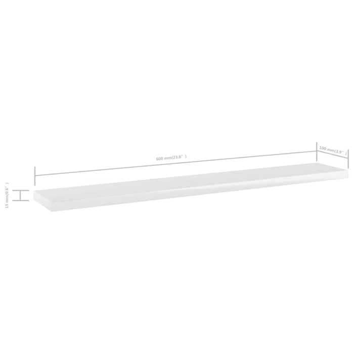 Bookshelf Boards 4 Pcs Glossy Look White Chipboard Nbpxox