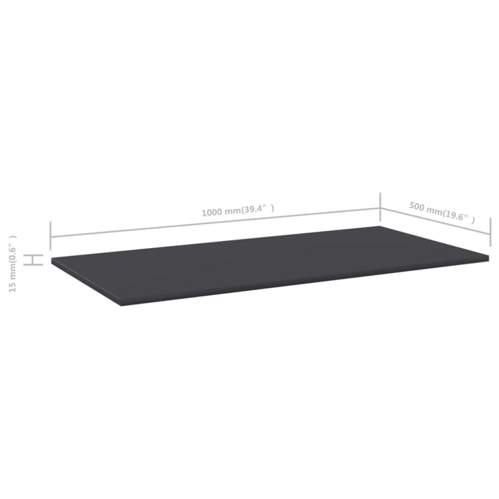 Bookshelf Boards 4 Pcs Grey Chipboard Nbpaxb