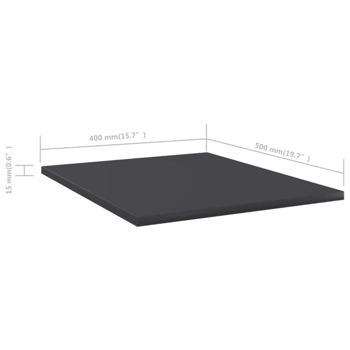 Bookshelf Boards 4 Pcs Grey Chipboard Nbpokb