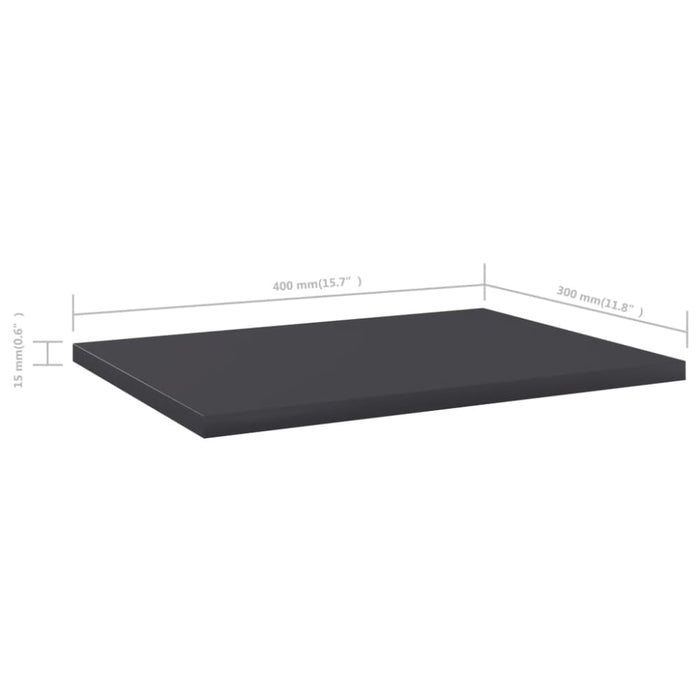 Bookshelf Boards 4 Pcs Grey Chipboard Nbpopn