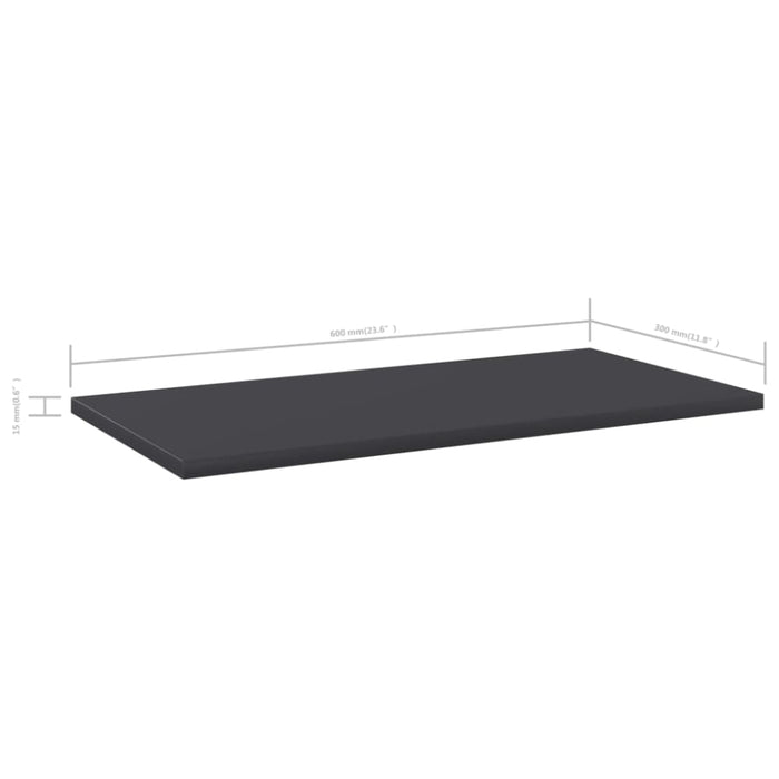 Bookshelf Boards 4 Pcs Grey Chipboard Nbpxtn