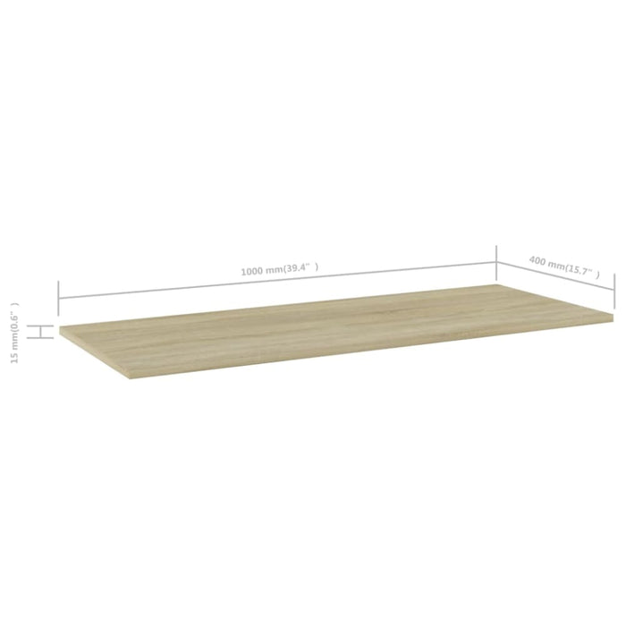 Bookshelf Boards 4 Pcs Sonoma Oak Chipboard Nbpaot