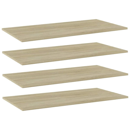 Bookshelf Boards 4 Pcs Sonoma Oak Chipboard Nbptba