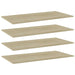 Bookshelf Boards 4 Pcs Sonoma Oak Chipboard Nbptba
