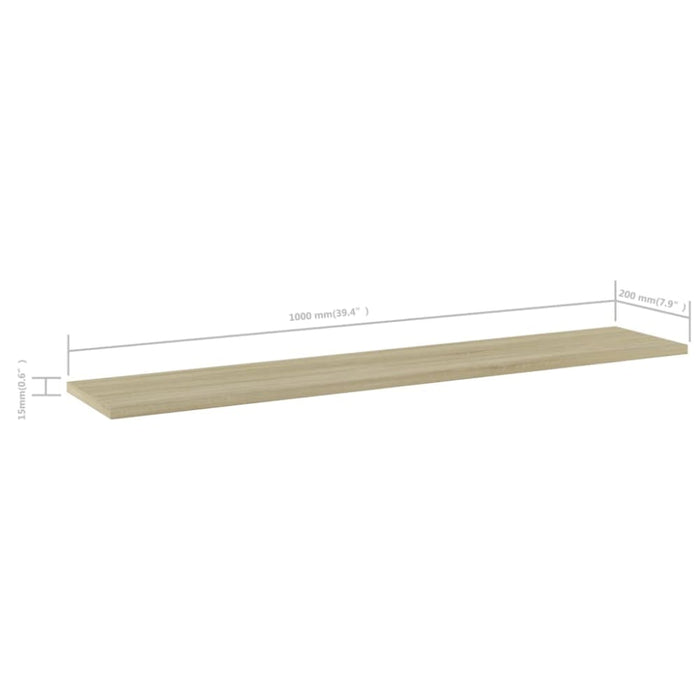 Bookshelf Boards 4 Pcs Sonoma Oak Chipboard Nbptna
