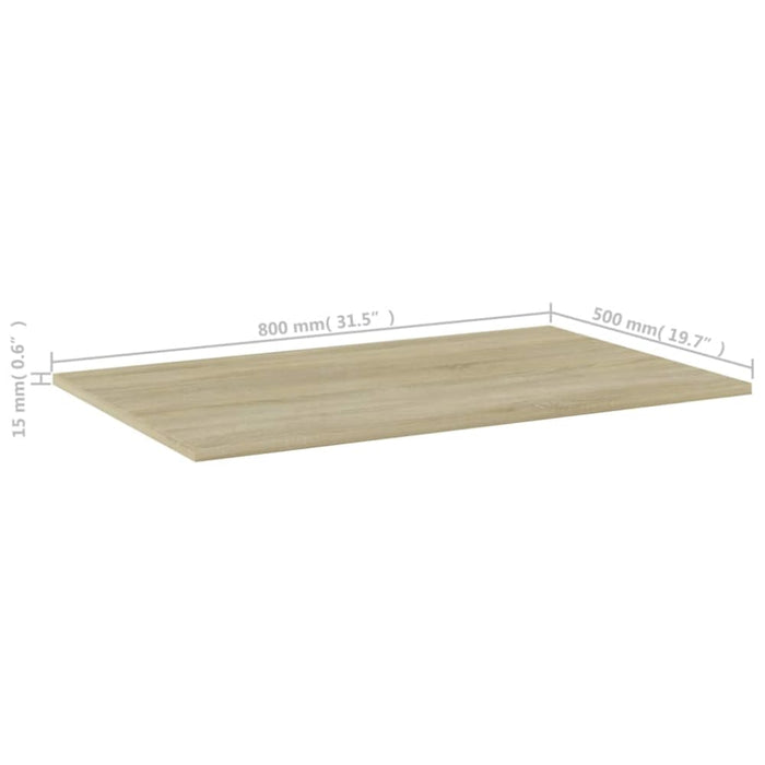 Bookshelf Boards 4 Pcs Sonoma Oak Chipboard Nbptpx