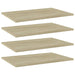 Bookshelf Boards 4 Pcs Sonoma Oak Chipboard Nbpxpl