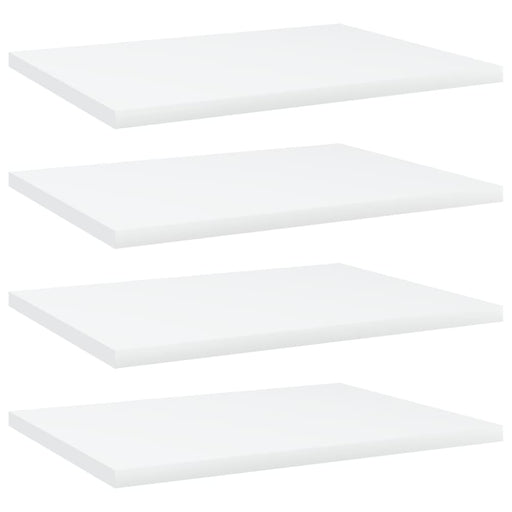 Bookshelf Boards 4 Pcs White 40x30x1.5 Cm Chipboard Nbpopa