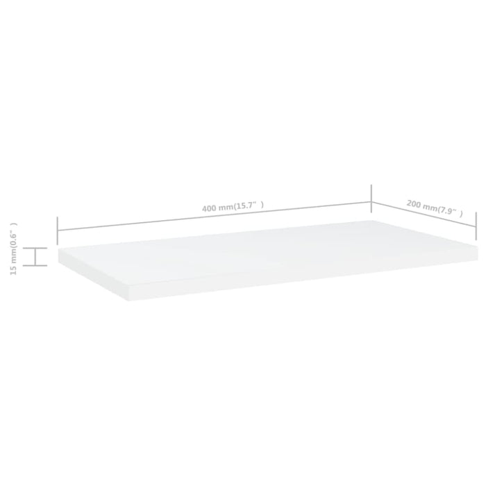 Bookshelf Boards 8 Pcs White Chipboard Nbpotk