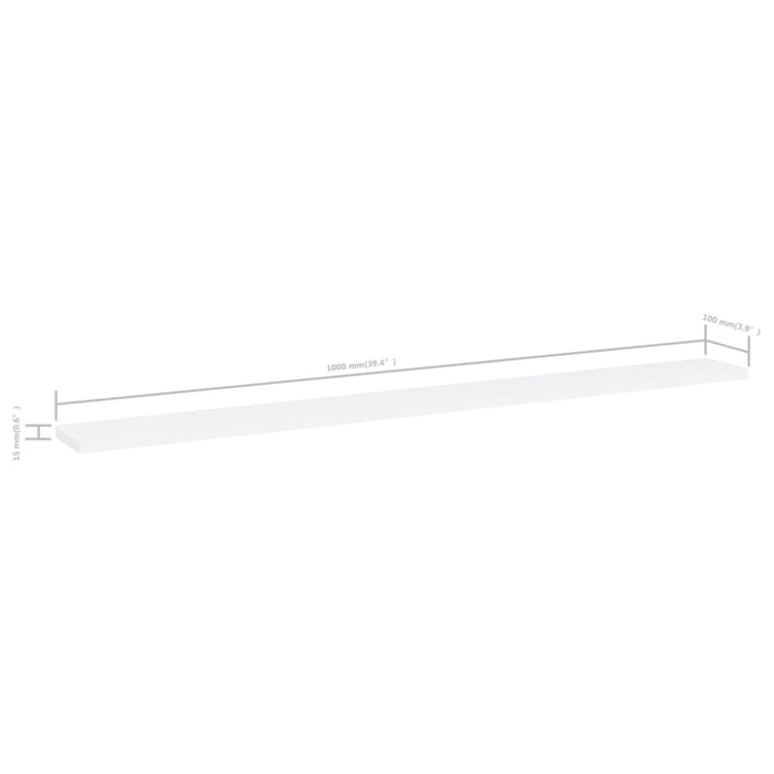 Bookshelf Boards 8 Pcs White Chipboard Nbptlt