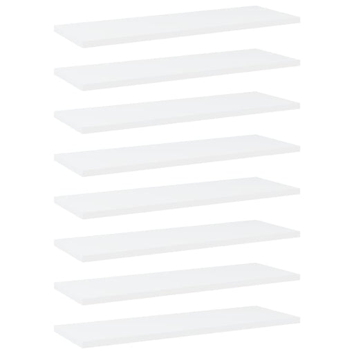 Bookshelf Boards 8 Pcs White Chipboard Nbpxok