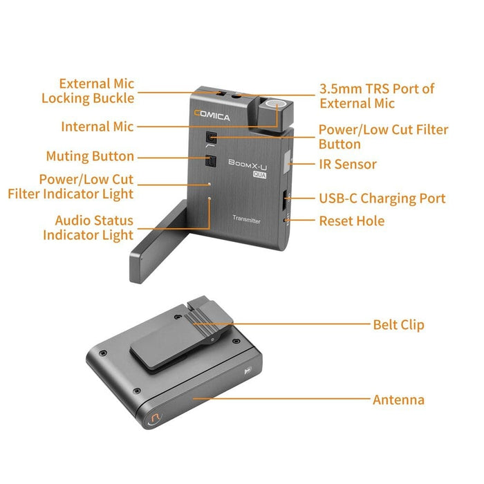 Boomx-u Qua 4 Channels Uhf Wireless Lavalier Microphone