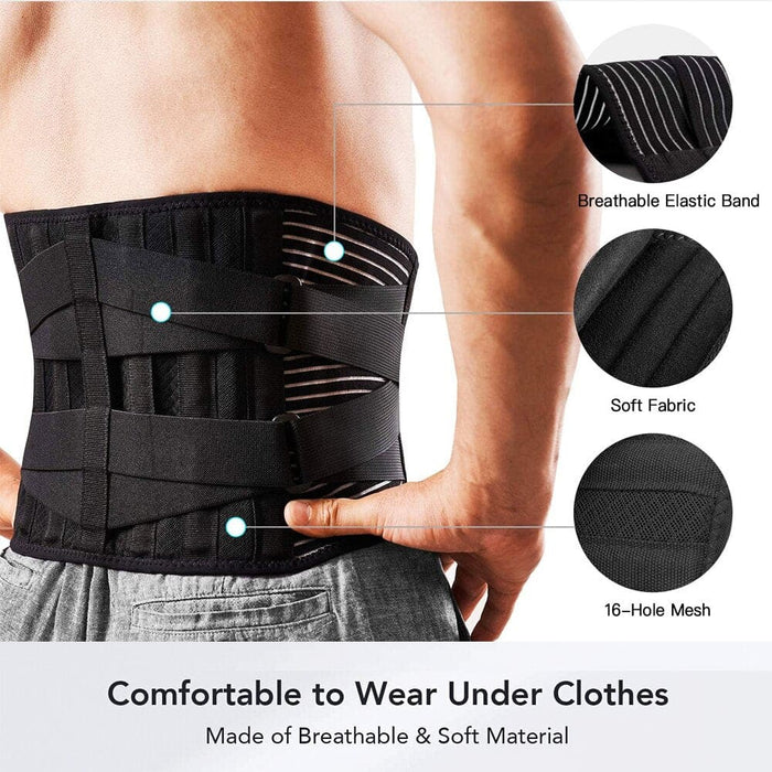 Breathable Adjustable Knitted Lumbar Support Belt For Men