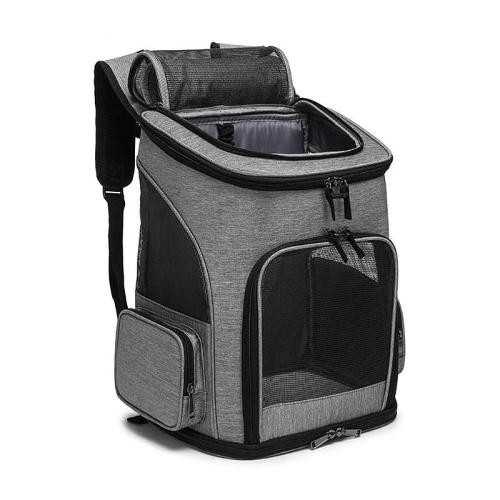 Breathable Pet Carrier Backpack With Collapsible Pockets