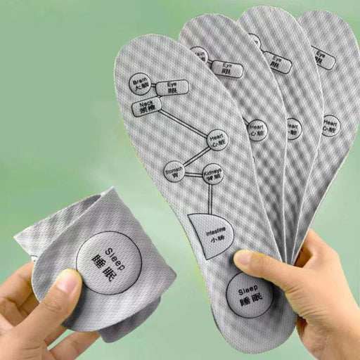 Breathable Foot Acupressure Insoles for Sweat Absorption