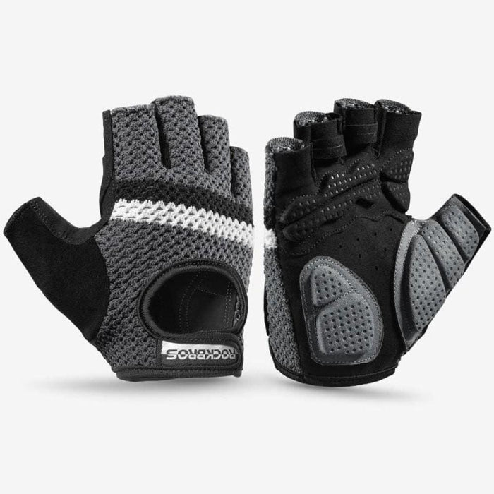 Breathable Sbr Shockproof Fingerless Moto Gloves