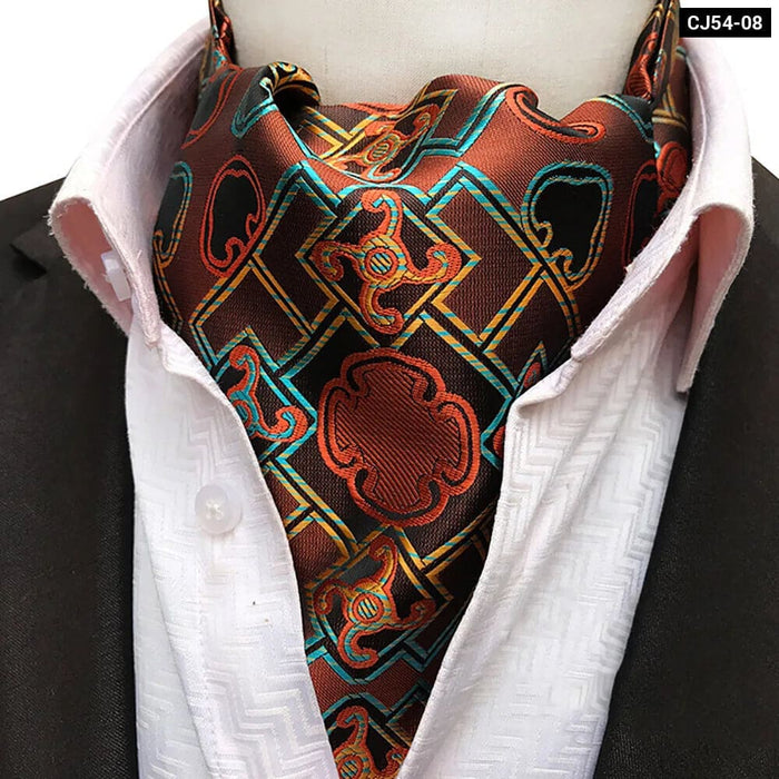 British Gentleman Tie Set Jacquard Paisley Cashew Cravat