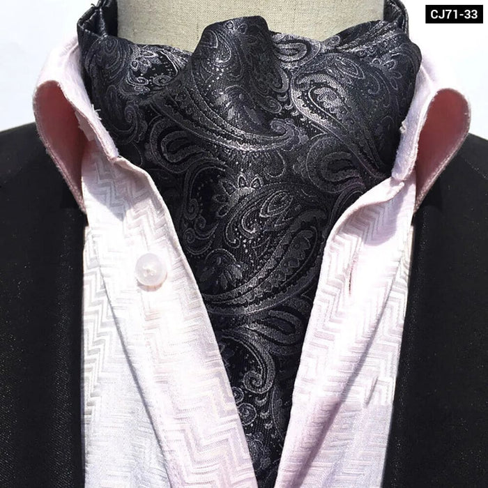 British Gentleman Tie Set Jacquard Paisley Cashew Cravat