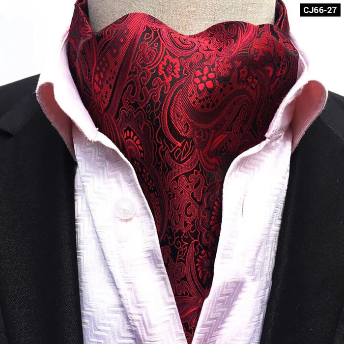 British Gentleman Tie Set Jacquard Paisley Cashew Cravat