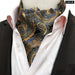 British Gentleman Tie Set Jacquard Paisley Cashew Cravat