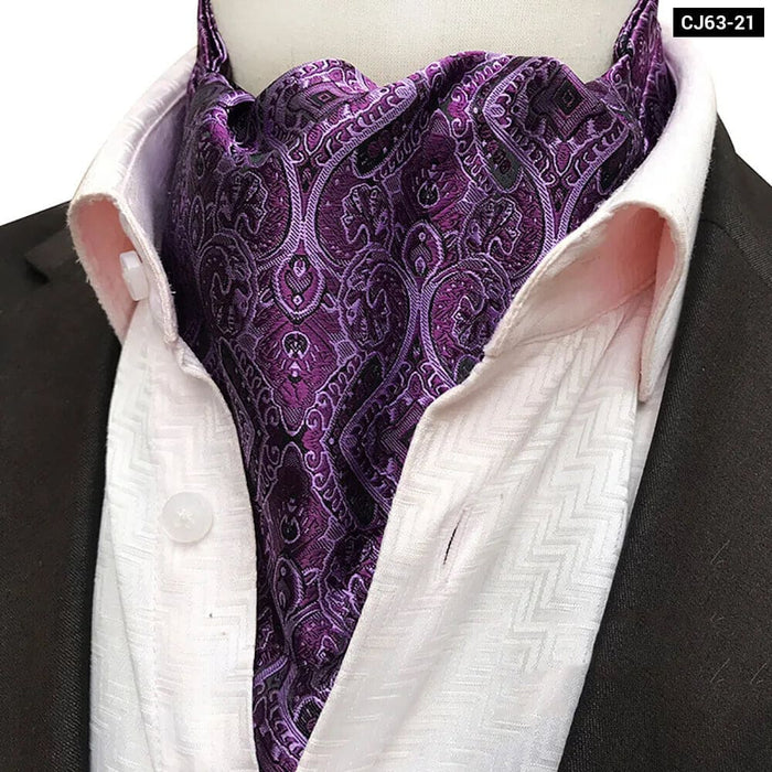 British Gentleman Tie Set Jacquard Paisley Cashew Cravat