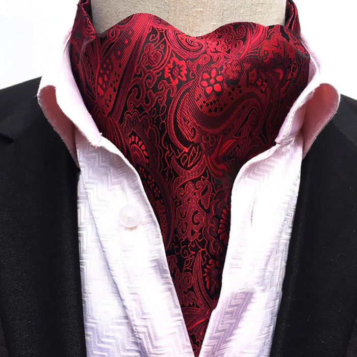 British Gentleman Tie Set Jacquard Paisley Cashew Cravat