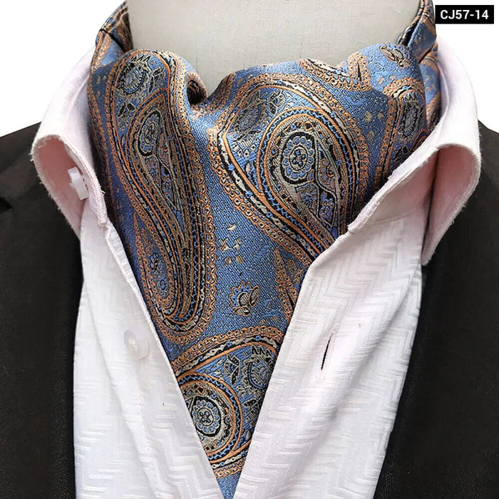 British Gentleman Tie Set Jacquard Paisley Cashew Cravat