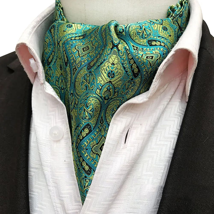 British Gentleman Tie Set Jacquard Paisley Cashew Cravat