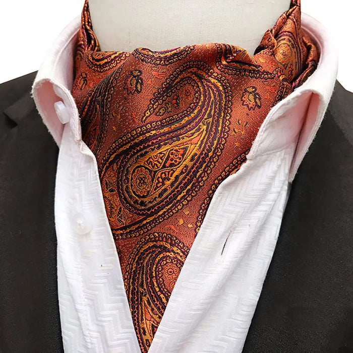 British Gentleman Tie Set Jacquard Paisley Cashew Cravat