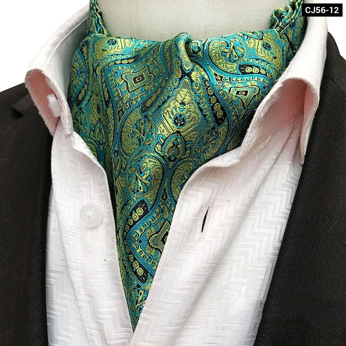 British Gentleman Tie Set Jacquard Paisley Cashew Cravat