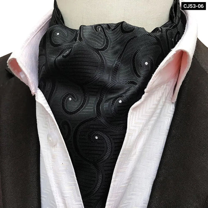 British Gentleman Tie Set Jacquard Paisley Cashew Cravat