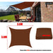 Brown 300d Waterproof Oxford Square Rectangle Sun Shade