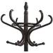 Brown Coat Rack With Stand Wooden Hat And 12 Hooks Hanger