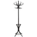 Brown Coat Rack With Stand Wooden Hat And 12 Hooks Hanger