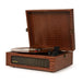 Brown Croc Bluetooth Turntable With Record Crate