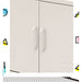 Buffet Sideboard Locker Metal Storage Cabinet - Base White