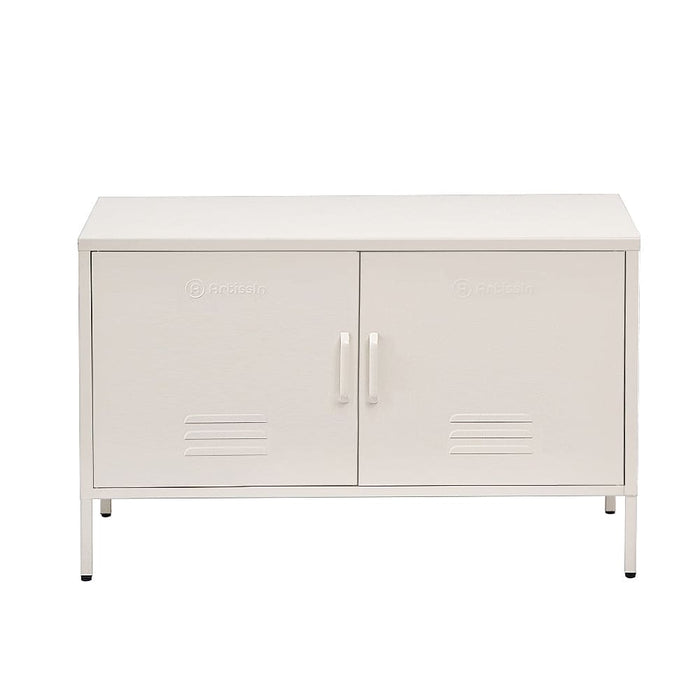 Buffet Sideboard Locker Metal Storage Cabinet - Base White