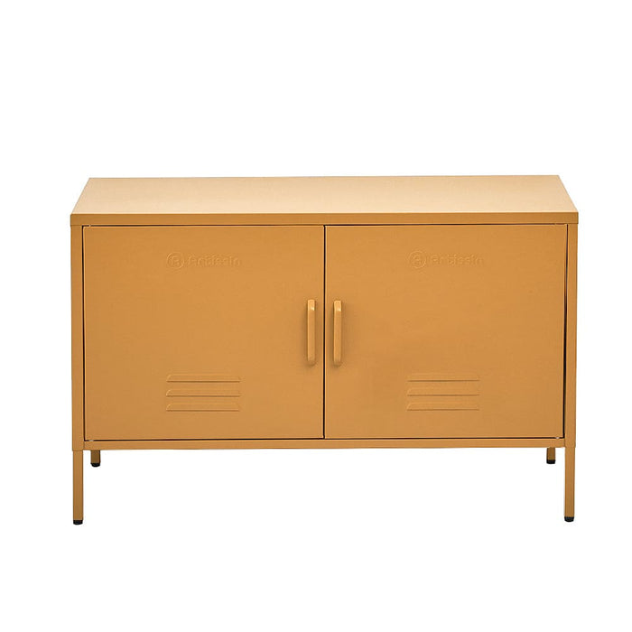 Buffet Sideboard Locker Metal Storage Cabinet - Base Yellow