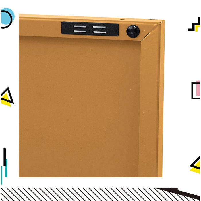 Buffet Sideboard Locker Metal Storage Cabinet - Base Yellow